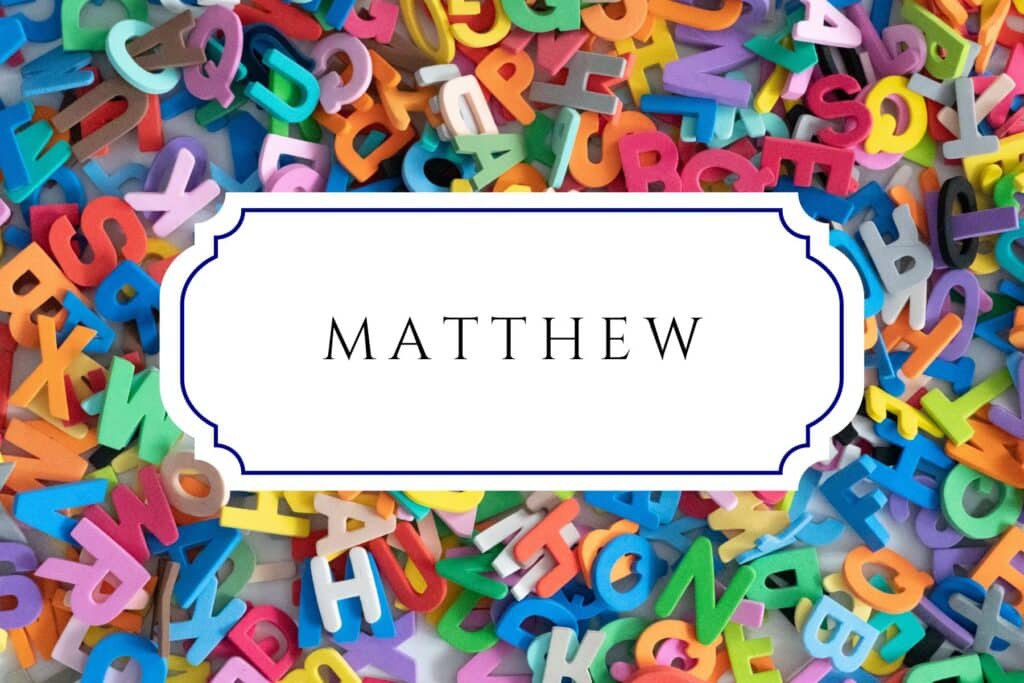 boy names that start with m matthew