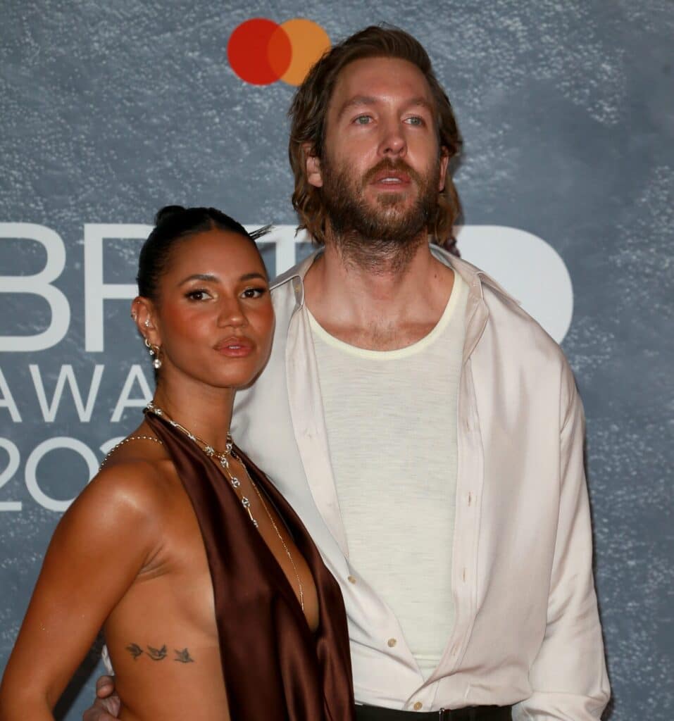 Fans have reason to believe Calvin Harris and Vick Hope are pregnant | “Lots going on lately.” Pregnancy News calvin harris and his wife vick hope at brit awards