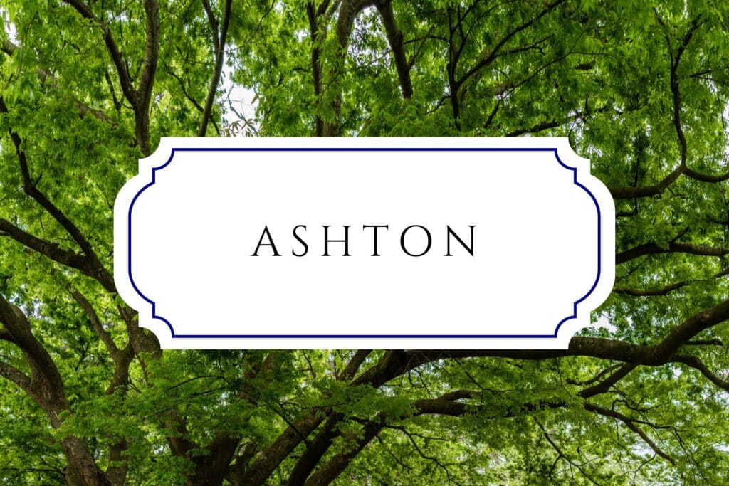 tree names ashton