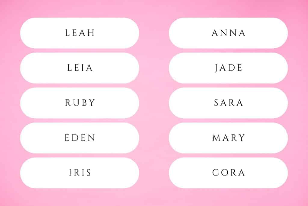 4 letter girl names