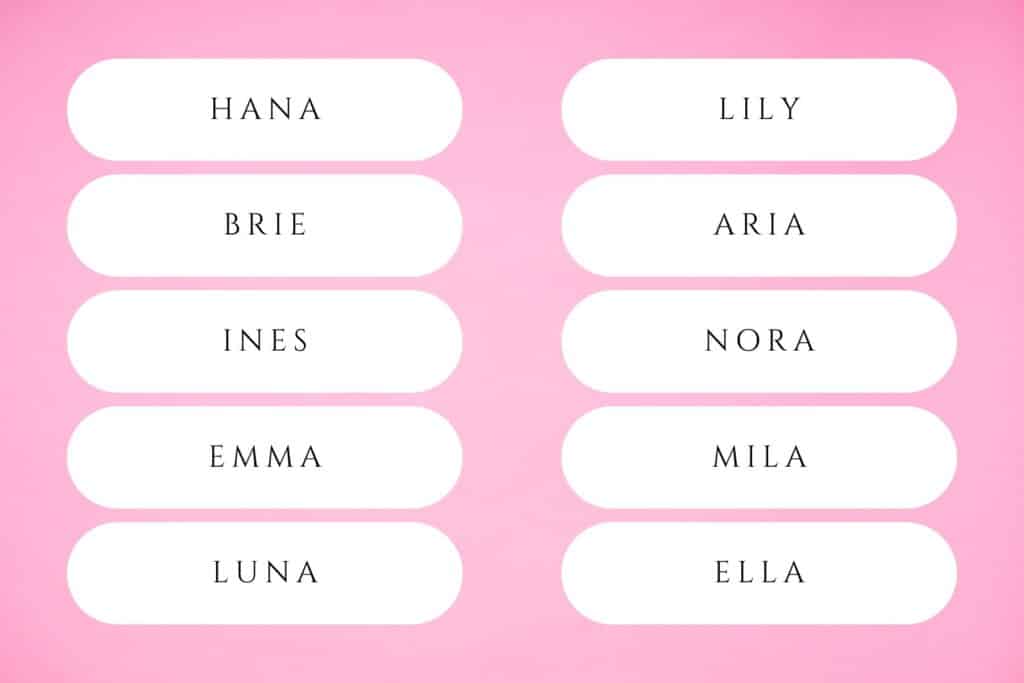 4 letter girl names