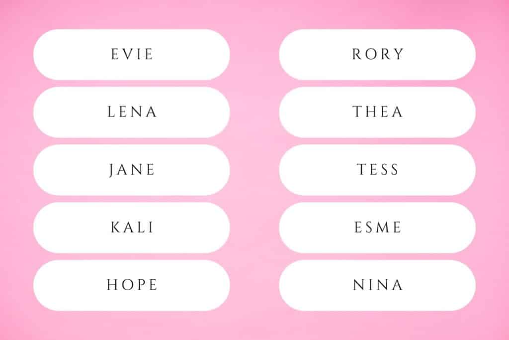 4 letter girl names