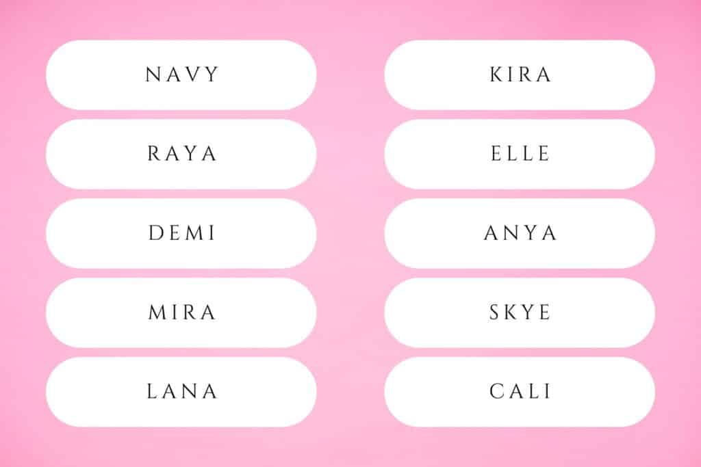 4 letter girl names