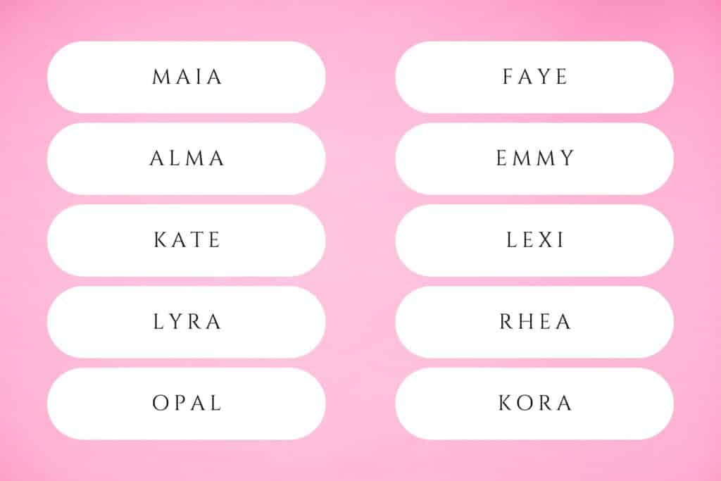 4 letter girl names