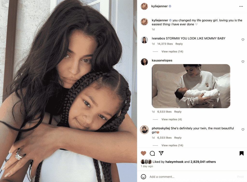 Kylie Jenner shares rare photo of daughter Stormi and fans say they can’t ‘deny’ it