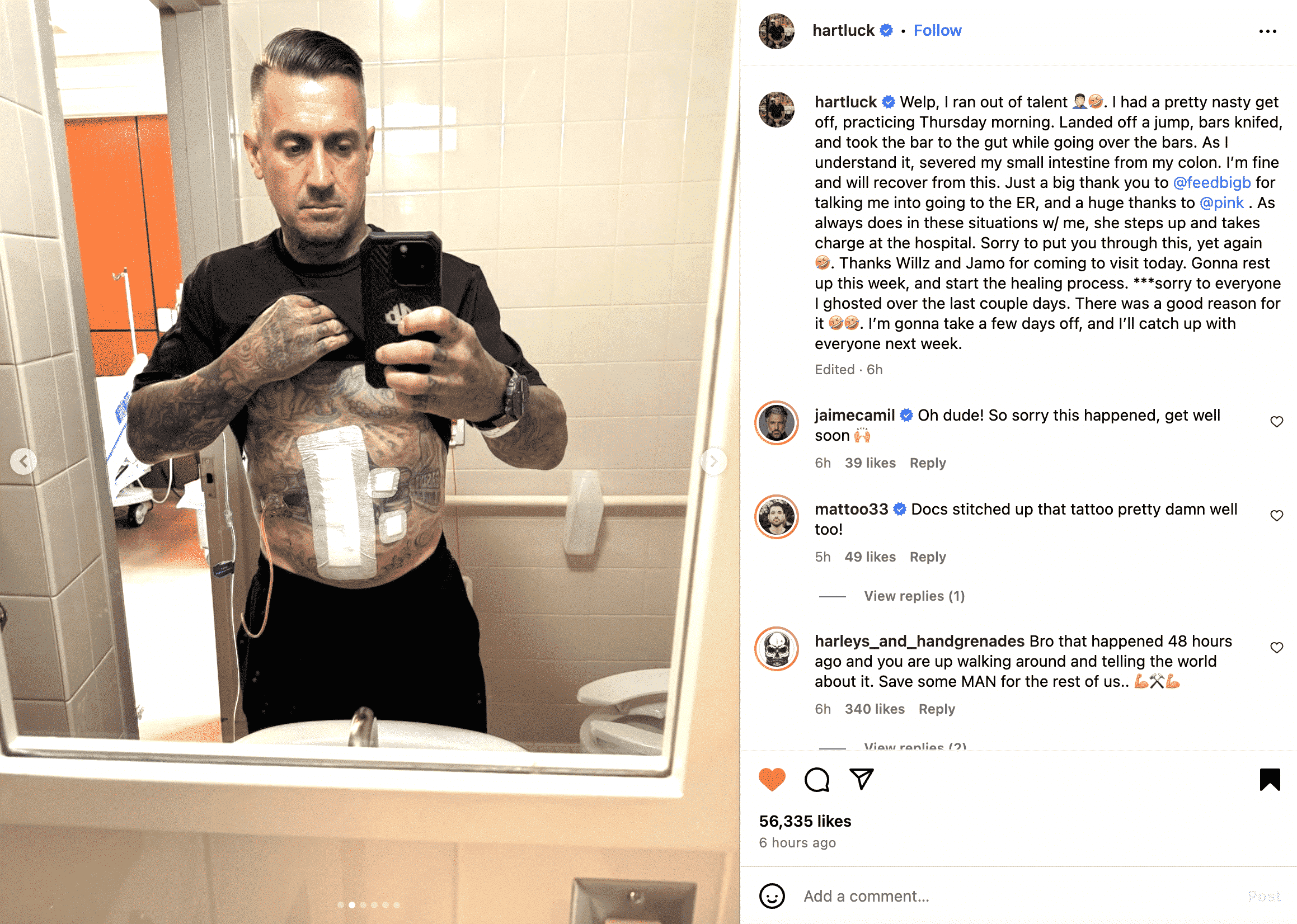 Pink’s Husband Apologizes To Her For Sustaining Bad Injuries