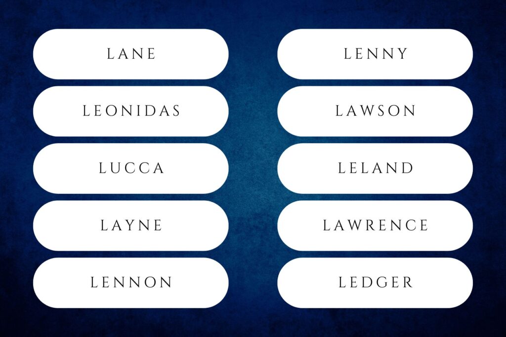l boy names that start with l