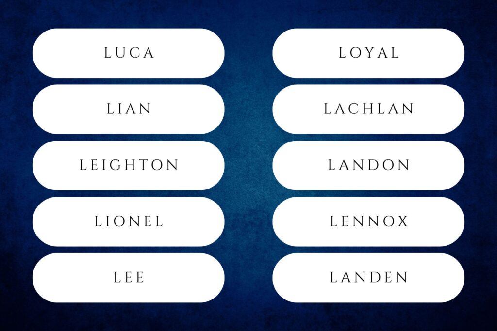 l boy names that start with l