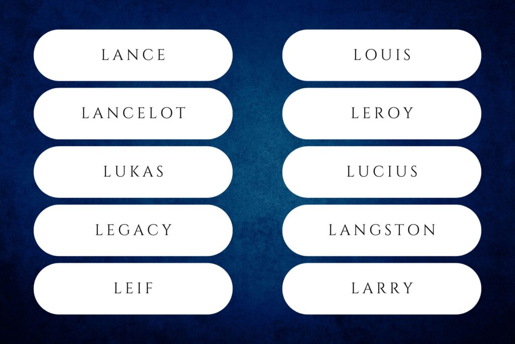 l boy names that start with l