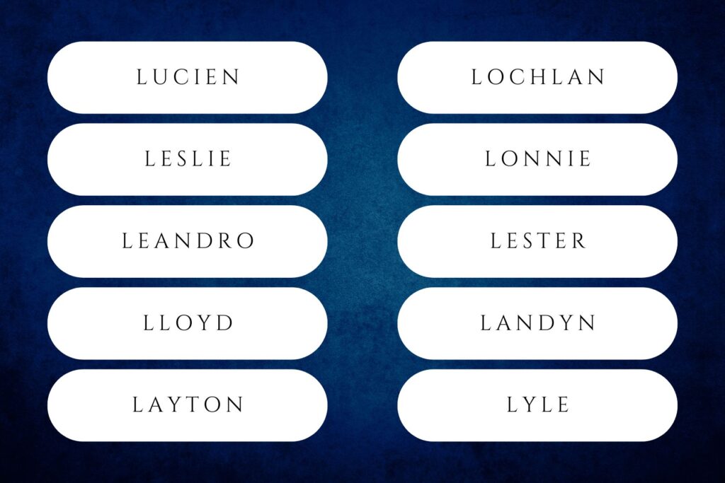 l boy names that start with l