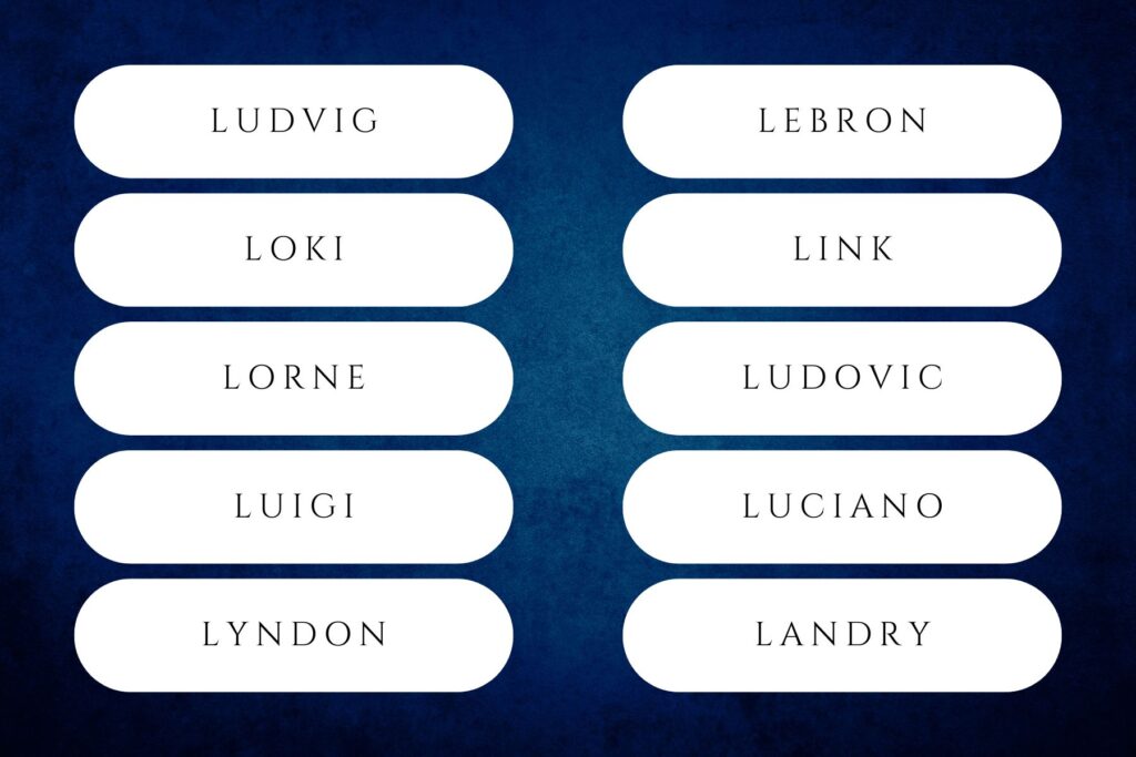 l boy names that start with l
