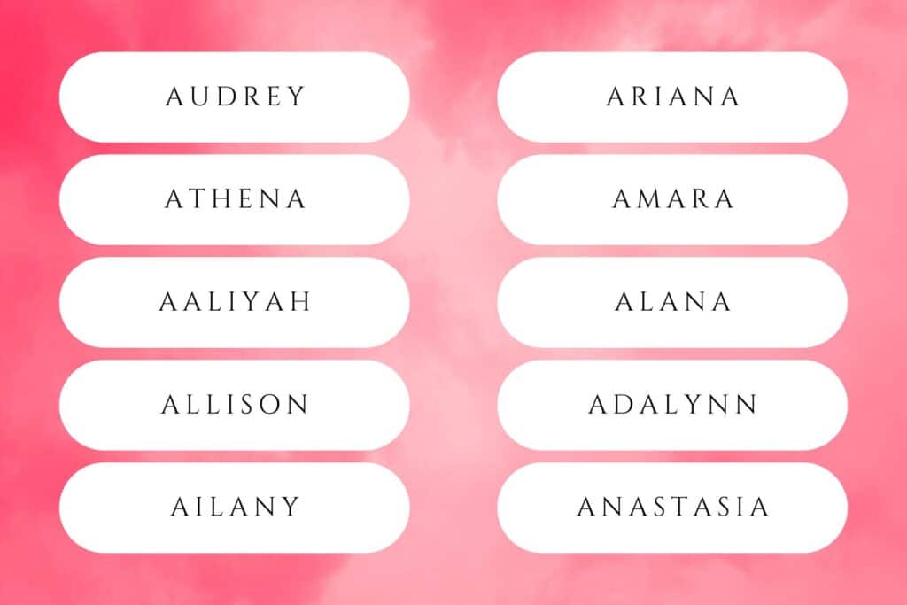 60+ Adorable Baby Girl Names Starting With A | The letter “a” has been the most popular first initial for baby girls every year since 1979. Babies baby girl names that start with a