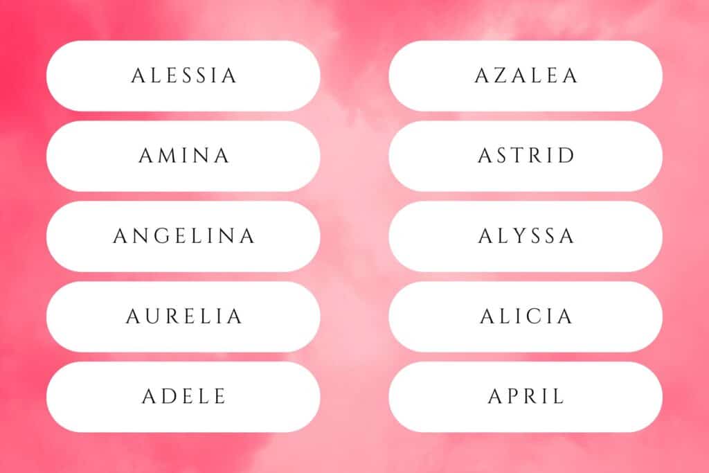 60+ Adorable Baby Girl Names Starting With A | The letter “a” has been the most popular first initial for baby girls every year since 1979. Babies baby girl names that start with a