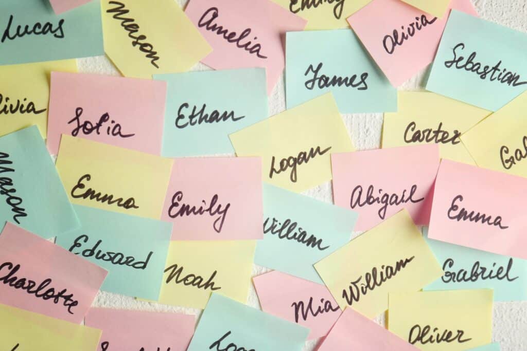 These banned baby names and wild baby-naming laws will leave you speechless! | Illegal? Yes. Completely off the table? Not really. Babies baby names written on post it notes