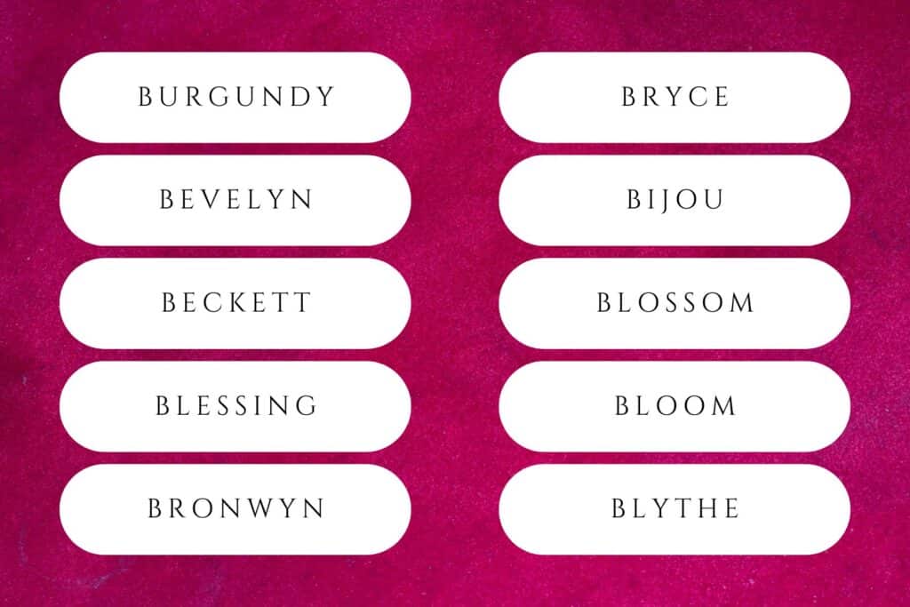 baby girl names that start with a