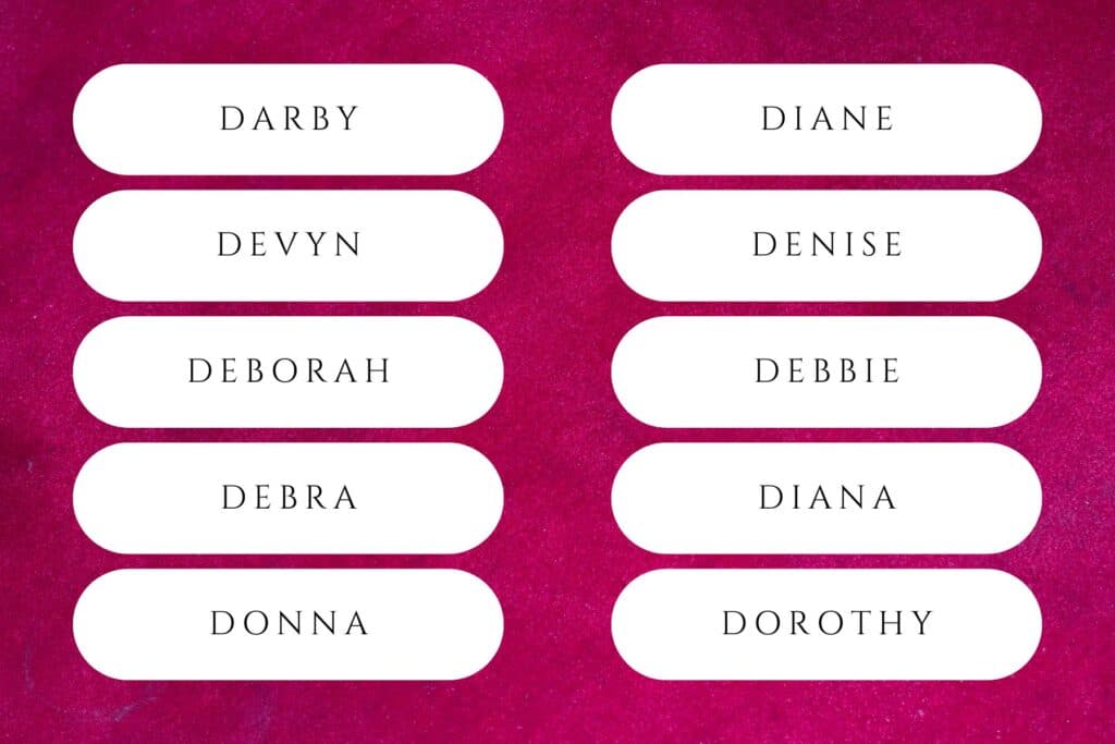 65+ Dazzling & Defiant D Names for Girls | The only two D girl names to crack the top-100 in 2024 were Delilah (50th) and Daisy (76th). Babies baby girl names that start with d