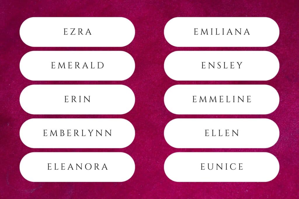 50+ Elegant Baby Girl Names Beginning With E | Names like Emma, Evelyn, Eleanor and Elizabeth have withstood the test of time. Babies girl names that start with e