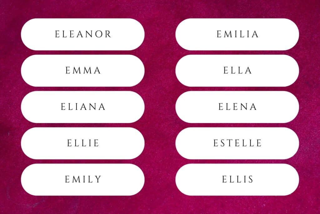 50+ Elegant Baby Girl Names Beginning With E | Names like Emma, Evelyn, Eleanor and Elizabeth have withstood the test of time. Babies girl names that start with e