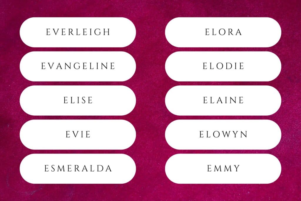 50+ Elegant Baby Girl Names Beginning With E | Names like Emma, Evelyn, Eleanor and Elizabeth have withstood the test of time. Babies girl names that start with e