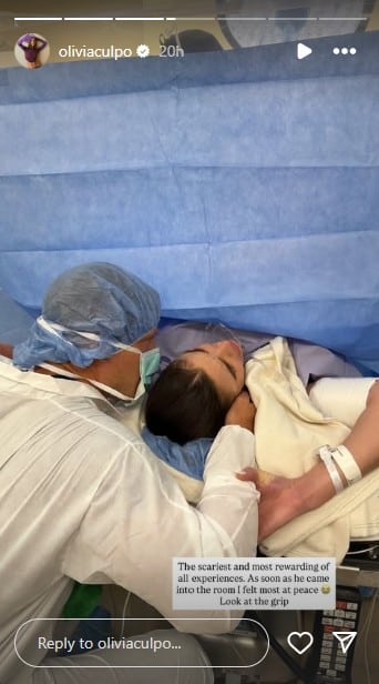 Olivia Culpo welcomes first baby with Christian McCaffrey. ‘Look at the grip’ | "The scariest and most rewarding of all experiences.” Pregnancy News olivia culpo instagram story birth