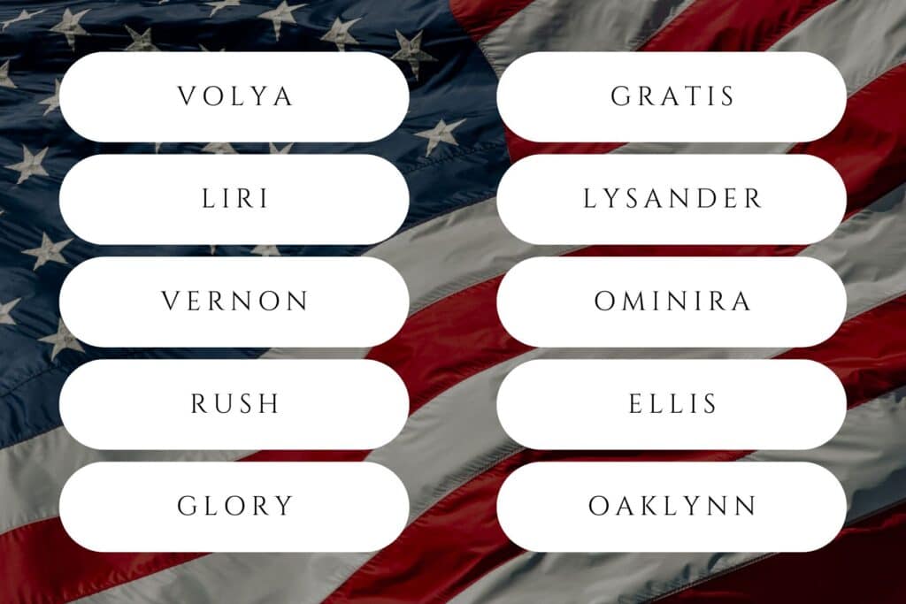 patriotic names 4th of july names