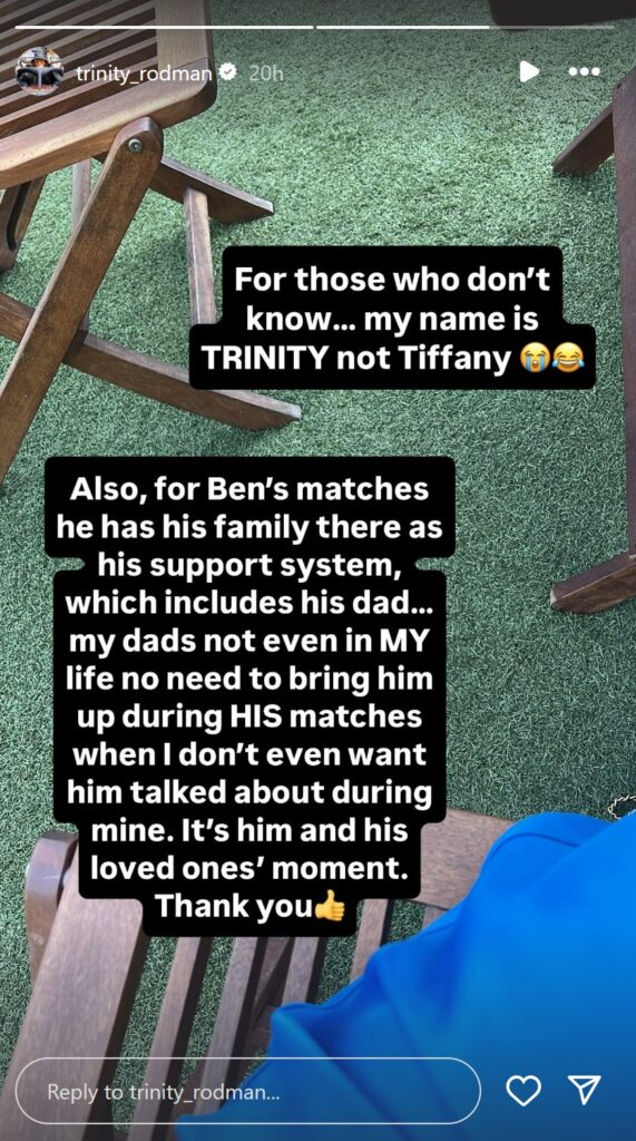 Trinity Rodman and boyfriend Ben Shelton's love for each other goes viral at Wimbledon | “Wish someone could look at me the same way.” Lifestyle & Entertainment trinity rodman calls out announcer at wimbledon