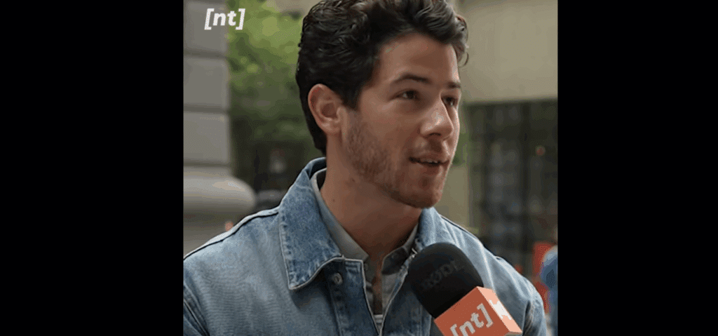 Nick Jonas Ants on a Log