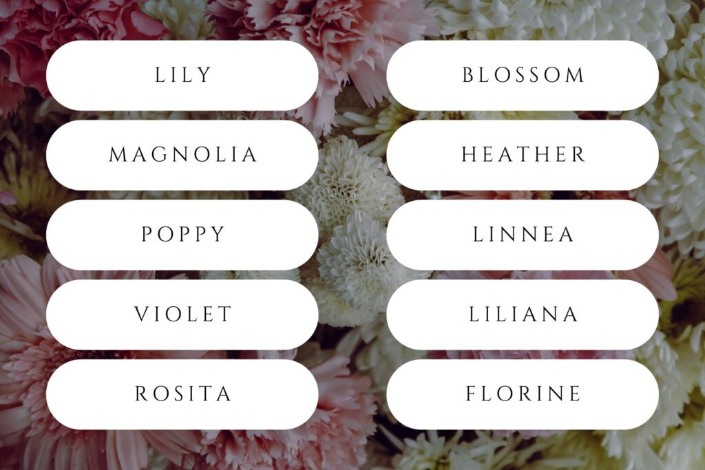 flower names for girls
