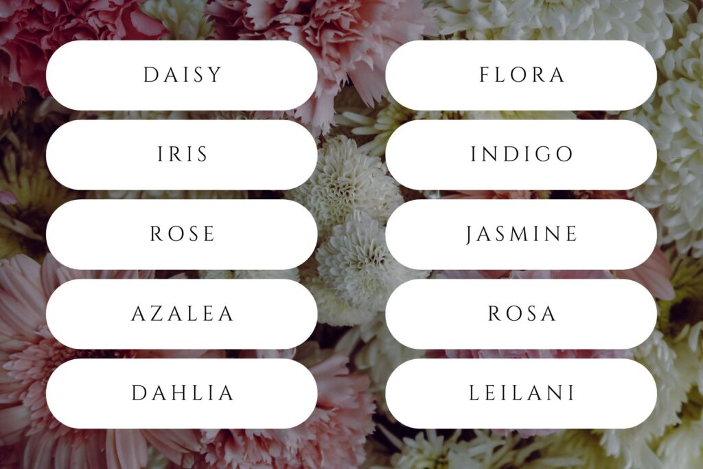 flower names for girls