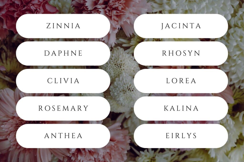 flower names for girls