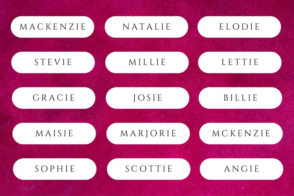 baby girl names ending in ie