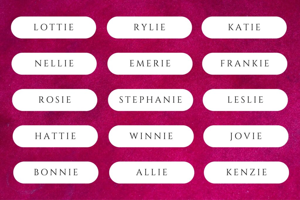 baby girl names ending in ie