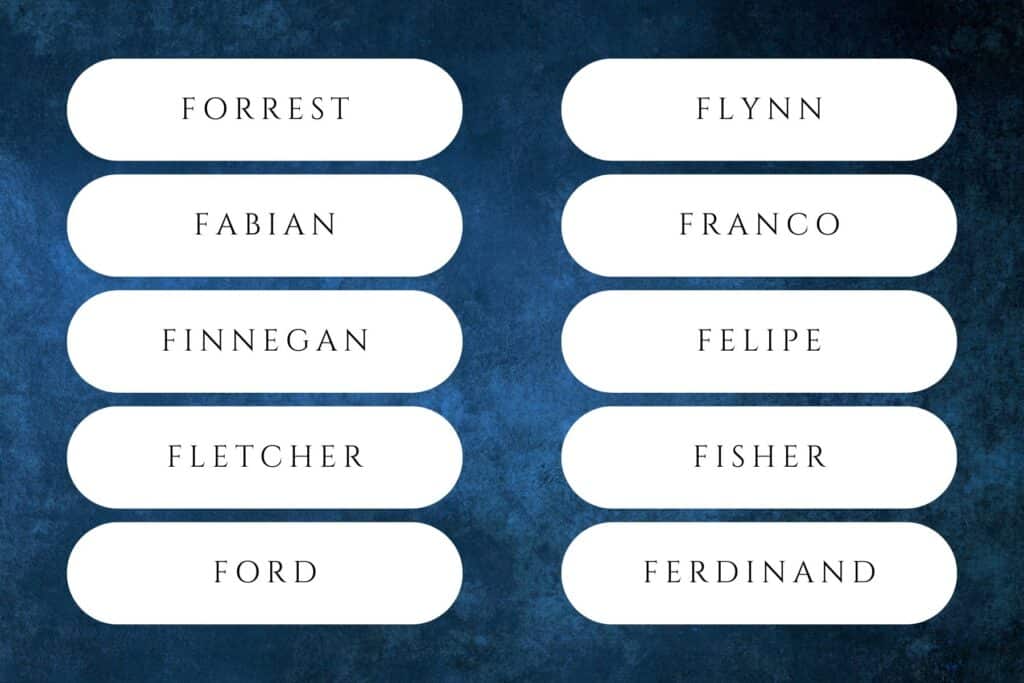 boy names that start with f