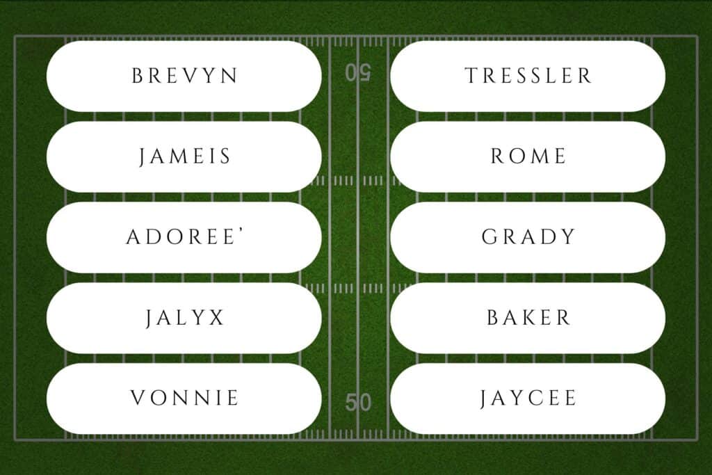 unique baby names inspired by nfl football players