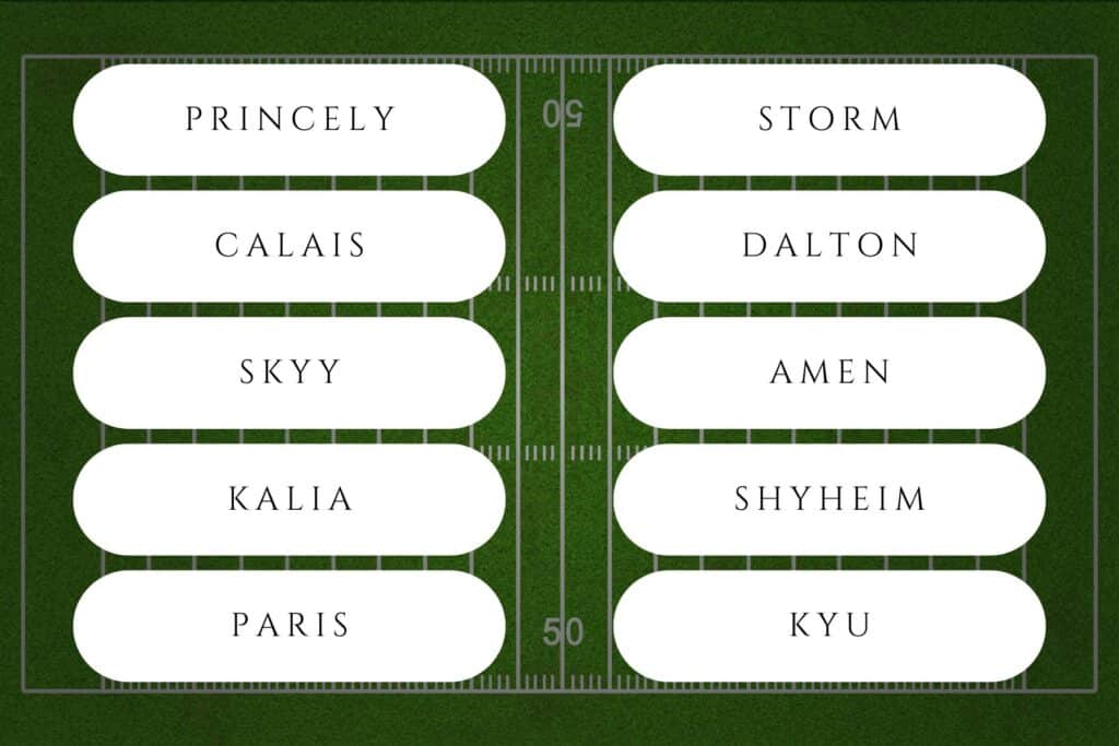 unique baby names inspired by nfl football players