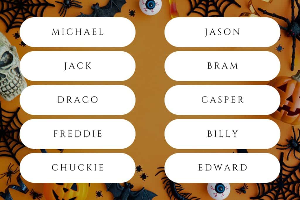 Halloween names for boys that are spooky but sweet and perfect for October arrivals
