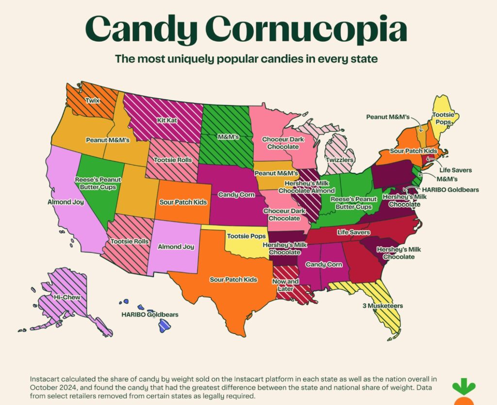 From coast to coast — these are the most popular Halloween candies in every state