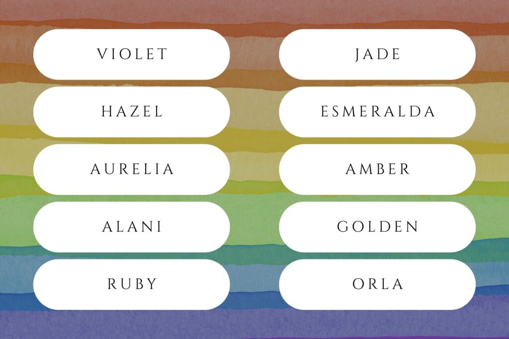 rainbow baby names for girls