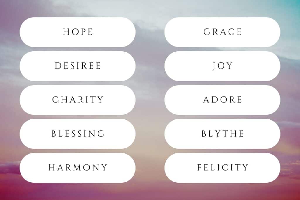 rainbow baby names for girls