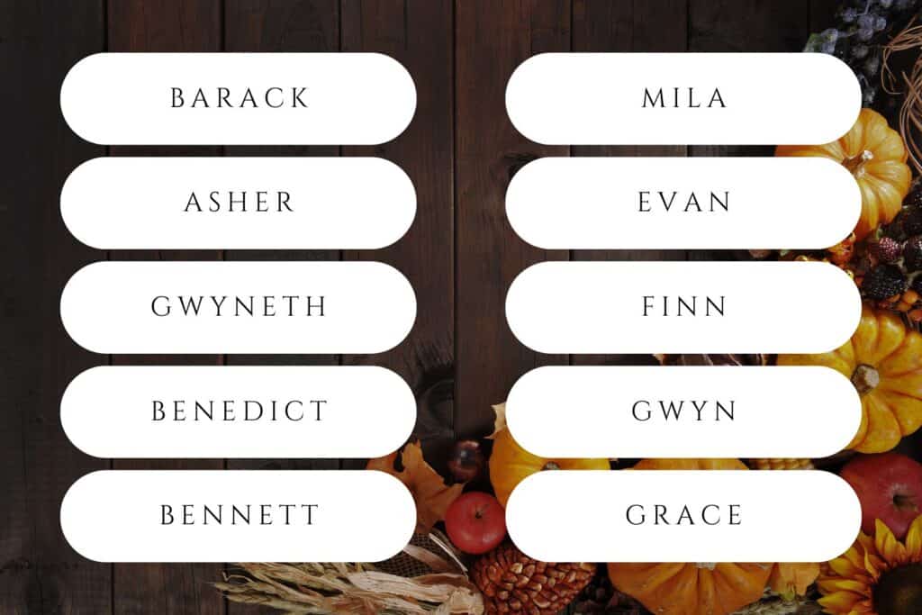 50 Thanksgiving names your family can be thankful for this year