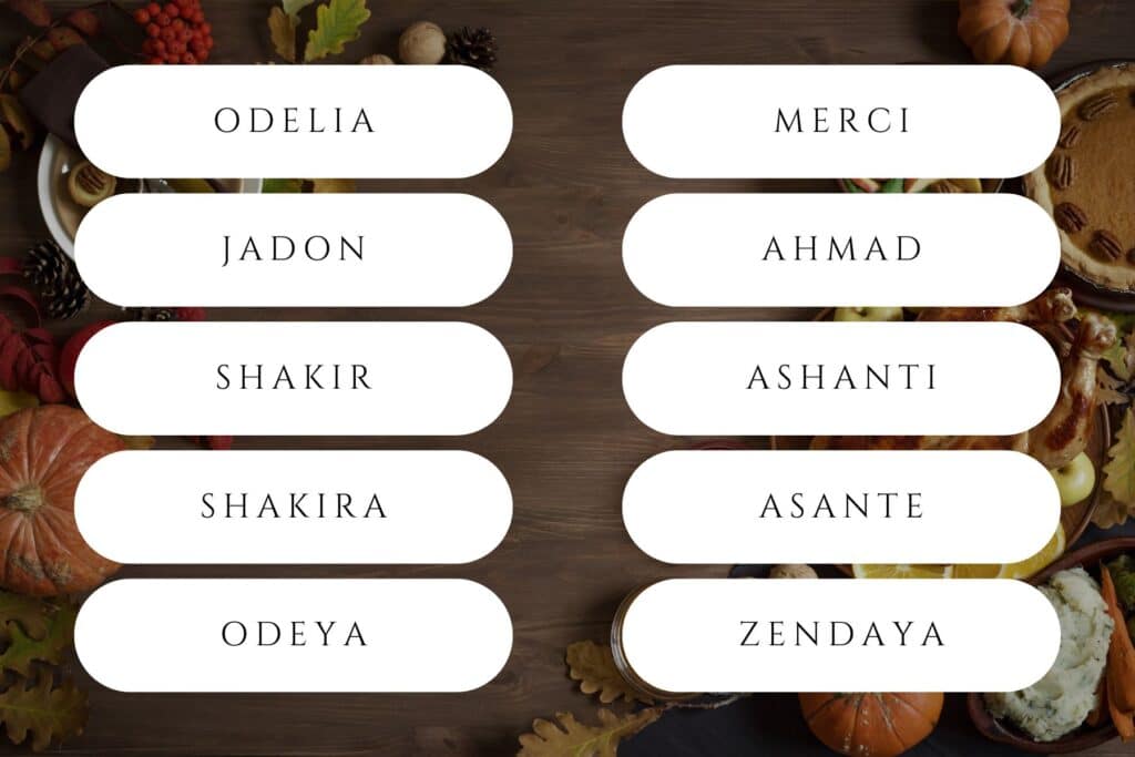 50 Thanksgiving names your family can be thankful for this year