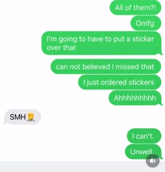 mom goes viral for her unedited family christmas card mishap i just ordered stickers