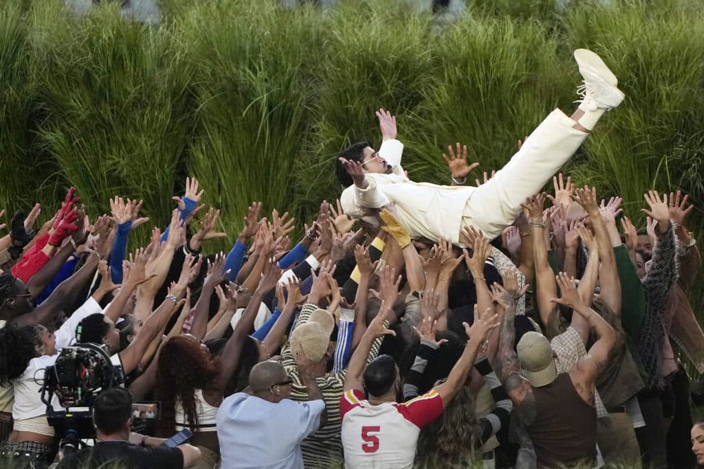 Inside Bad Bunny’s Historic Super Bowl Halftime Show: The Real Wedding, Tributes and Every Detail You Missed 2 SANTA CLARA, CALIFORNIA - FEBRUARY 08: Bad Bunny performs onstage during the Apple Music Super Bowl LX Halftime Show at Levi's Stadium on February 08, 2026 in Santa Clara, California. (Photo by Thearon W. Henderson/Getty Images)